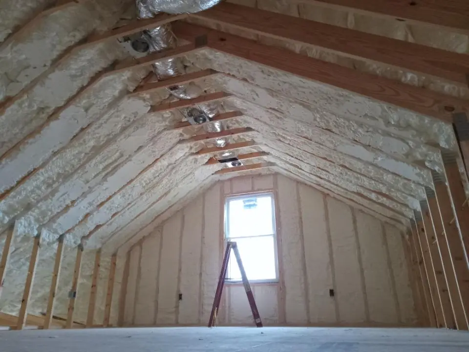 Spray foam roofing application for Crawl Space Insulation project in Halfmoon